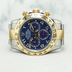 Rolex Daytona men's mirror watch, blue dial – view 3