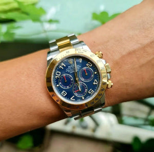 Rolex Daytona men's mirror watch, blue dial – view 6