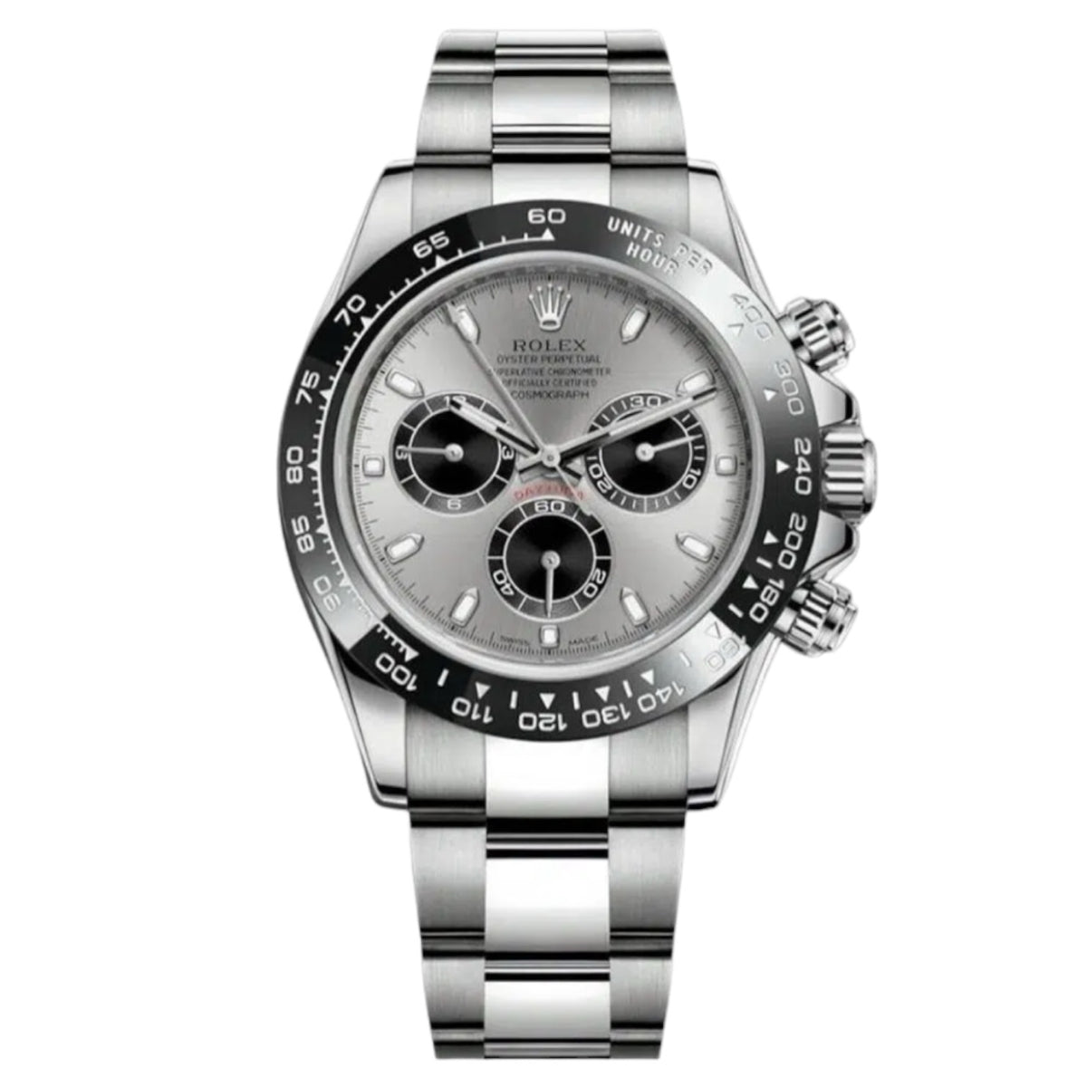 Rolex Daytona 43mm Men's Mirror Automatic Watch – Gray Dial & Silver Stainless Steel Bracelet