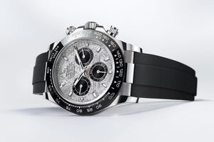 Rolex Daytona men's mirror watch, silver meteorite-pattern dial – view 2