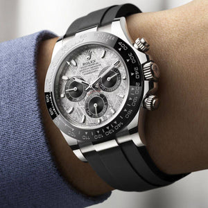 Rolex Daytona men's mirror watch, silver meteorite-pattern dial – view 4