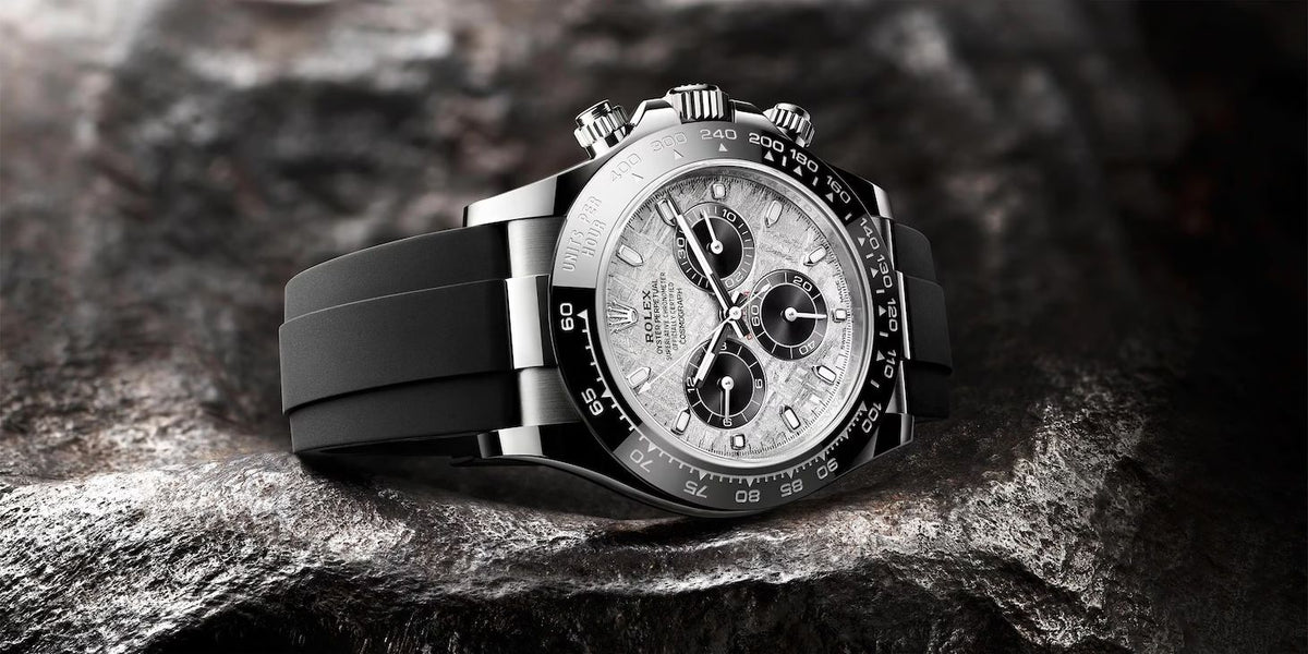 Rolex Daytona men's mirror watch, silver meteorite-pattern dial – view 6