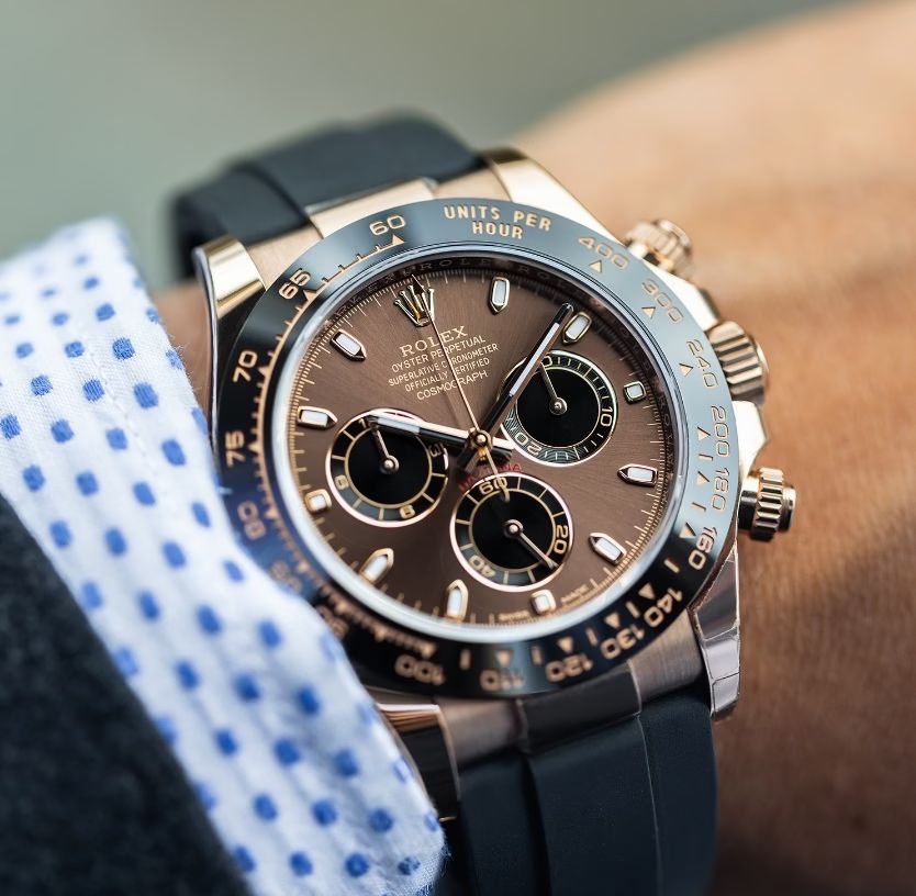 Rolex Daytona men's mirror watch, brown dial – view 4