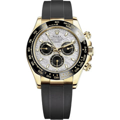 Rolex Daytona 42mm Men's Mirror Automatic Watch – Silver Dial & Black Rubber Strap