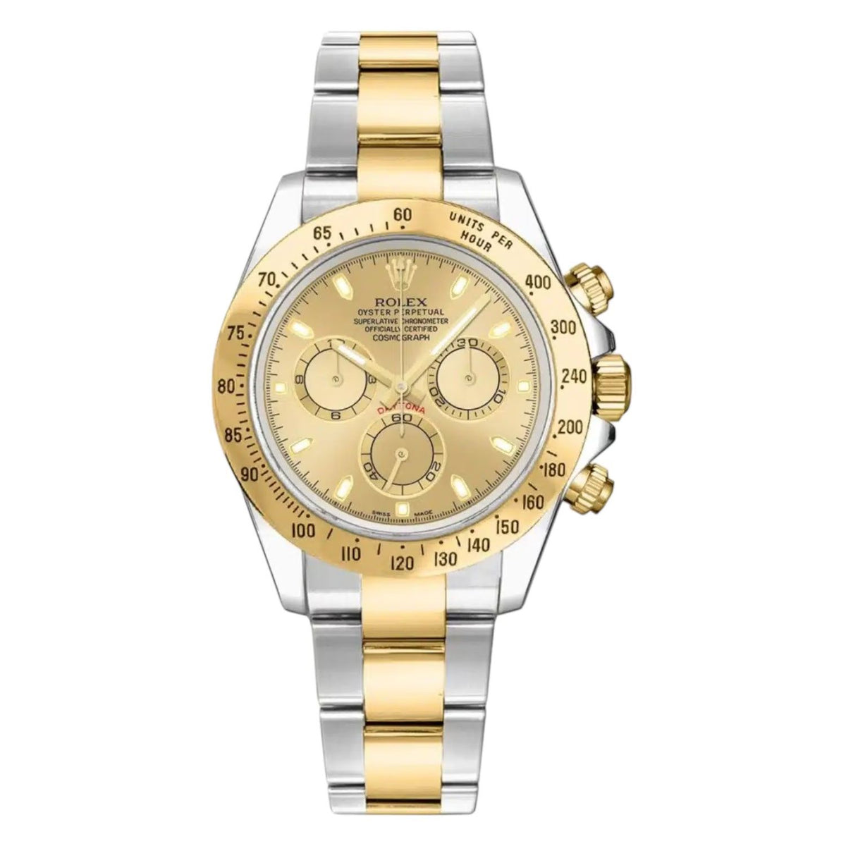 Rolex Daytona 40mm Men's Mirror Automatic Watch – Gold-Tone Dial & Two-Tone Silver & Gold-Tone Stainless Steel Bracelet