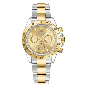 Rolex Daytona 40mm Men's Mirror Automatic Watch – Gold-Tone Dial & Two-Tone Silver & Gold-Tone Stainless Steel Bracelet