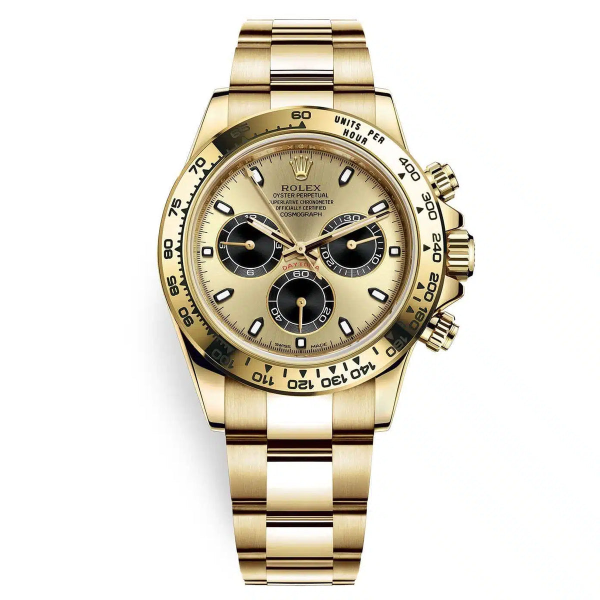 Rolex Daytona 43mm Men's Mirror Automatic Watch – Gold-Tone Dial & Gold-Tone Stainless Steel Bracelet