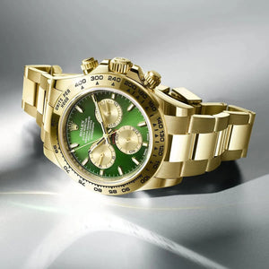 Rolex Daytona men's mirror watch, green & gold-tone dial – view 6