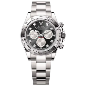 Rolex Daytona 43mm Men's Mirror Automatic Watch – Black Dial & Silver Stainless Steel Bracelet