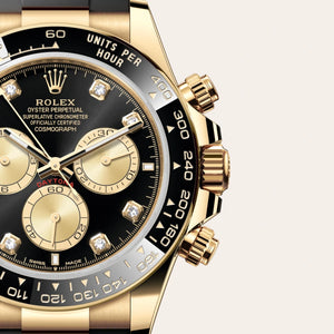 Rolex Daytona men's mirror watch, black stone-set dial – view 6