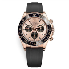 Rolex Daytona 42mm Men's Mirror Automatic Watch – Brown Dial & Black Rubber Strap