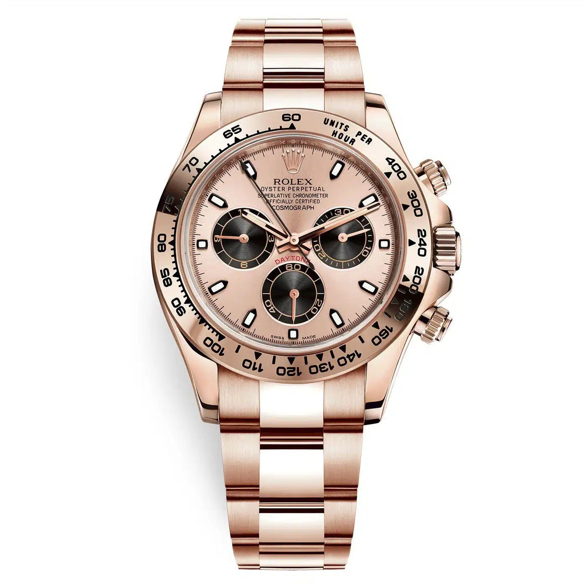 Rolex Daytona Men's Mirror Automatic Watch – Copper Dial & Rose Gold-Tone Stainless Steel Bracelet