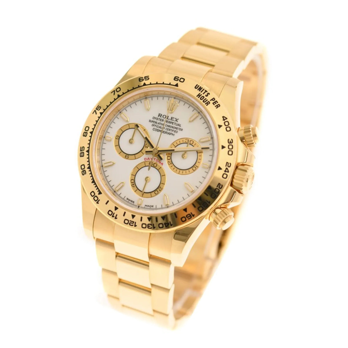 Rolex Daytona men's mirror watch, white dial – view 3