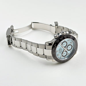 Rolex Daytona men's mirror watch, ice blue Eastern Arabic numeral dial – view 2