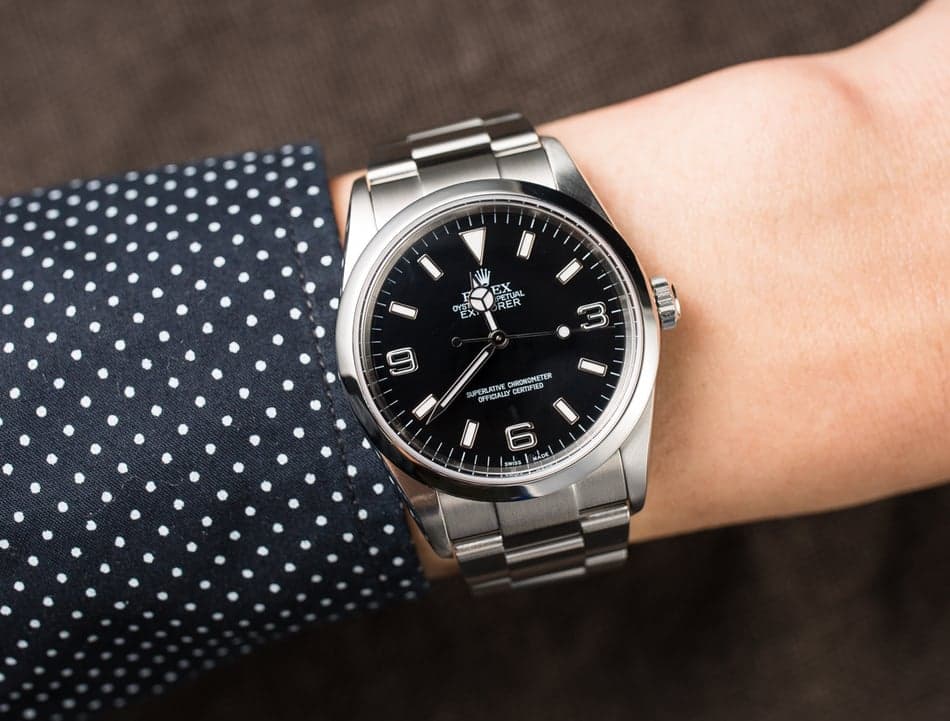 Rolex Explorer 40mm men's mirror watch, black dial – view 3