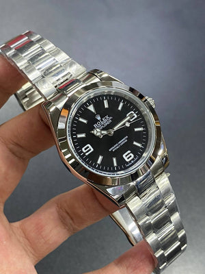 Rolex Explorer 40mm men's mirror watch, black dial – view 7