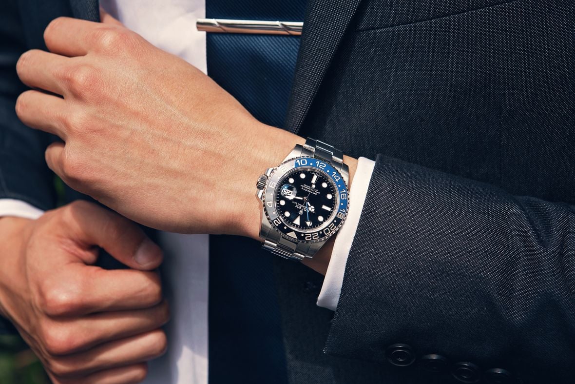 Rolex GMT-Master II men's mirror watch, black dial – view 10