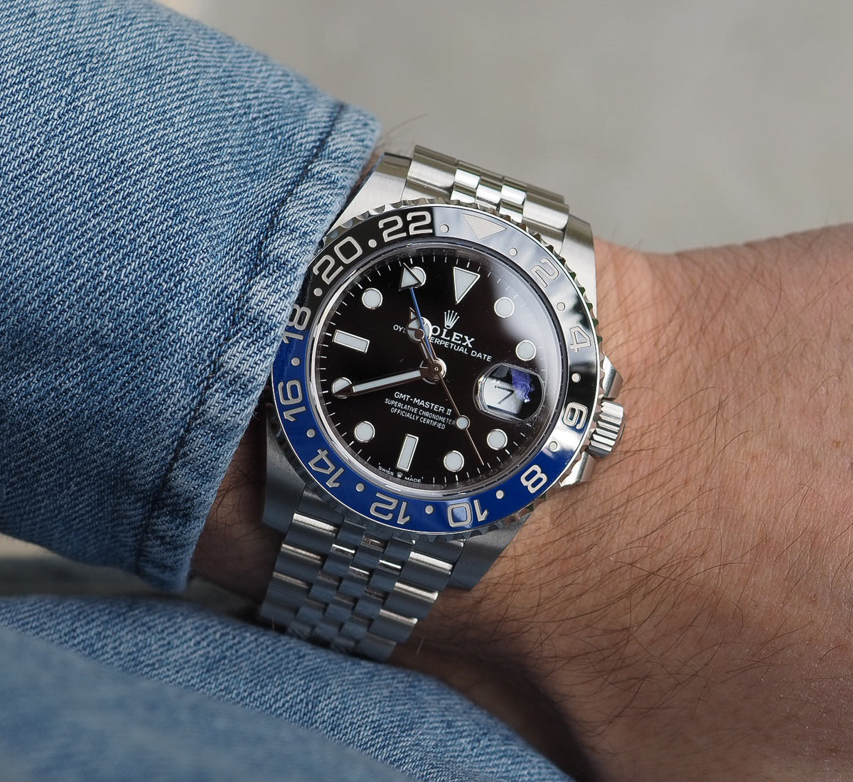Rolex GMT-Master II men's mirror watch, black dial – view 12