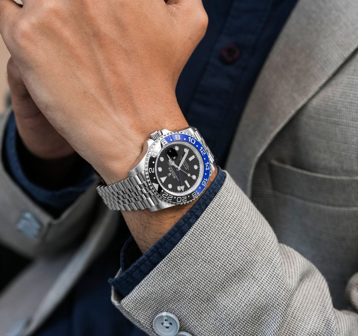 Rolex GMT-Master II men's mirror watch, black dial – view 15