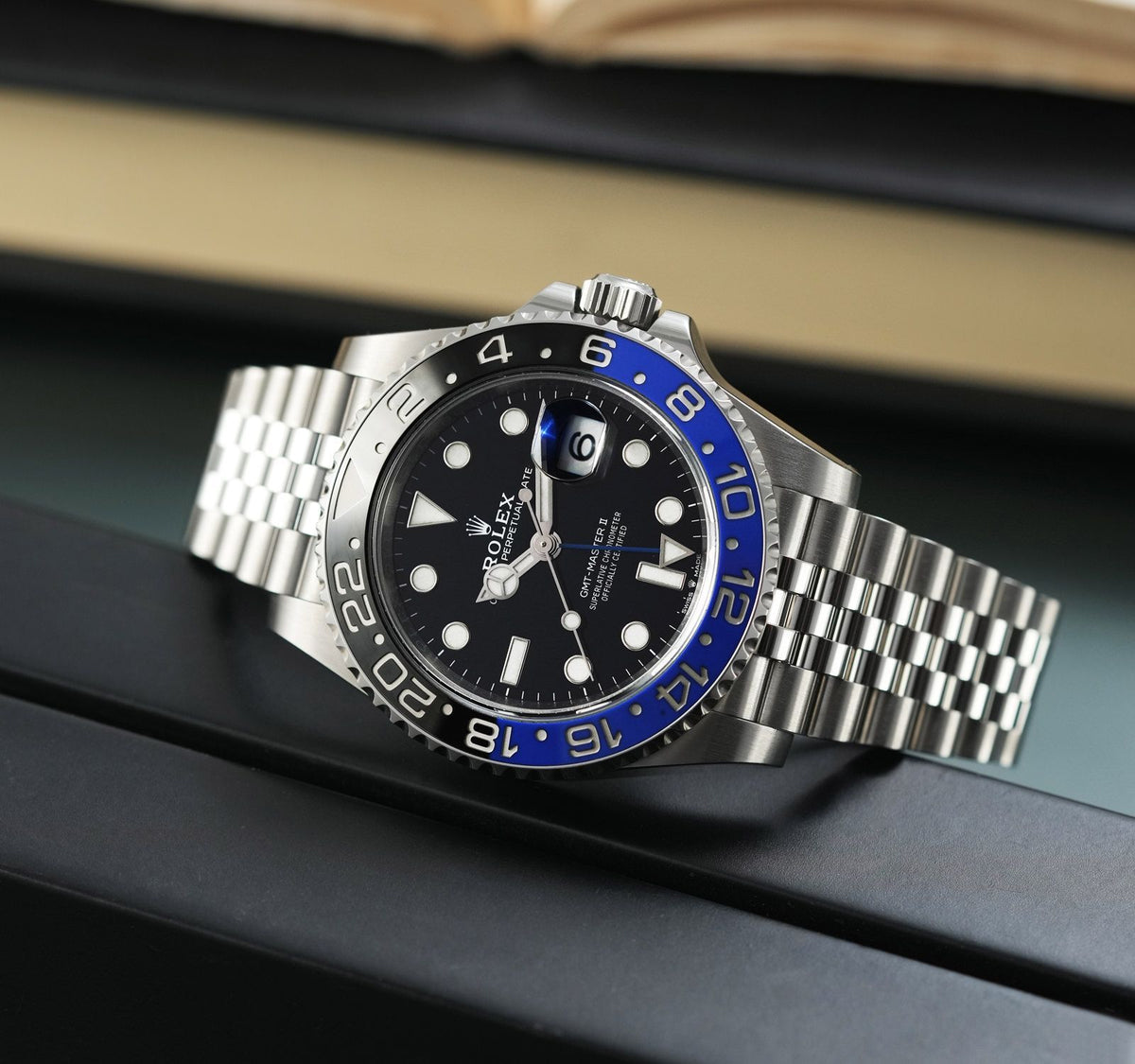 Rolex GMT-Master II men's mirror watch, black dial – view 5