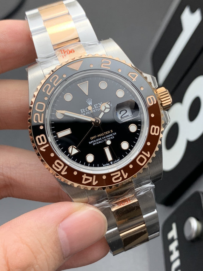 Rolex GMT-Master men's mirror watch, black dial – view 2