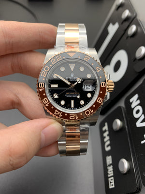 Rolex GMT-Master men's mirror watch, black dial – view 3