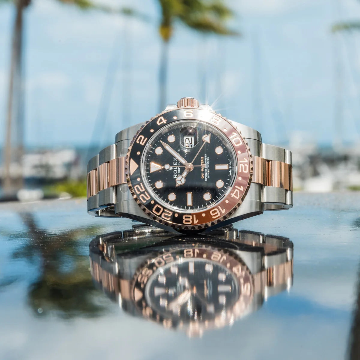 Rolex GMT-Master men's mirror watch, black dial – view 7