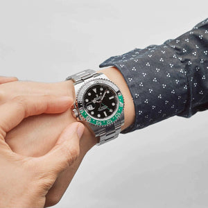 Rolex GMT-Master II men's mirror watch, black dial – view 8