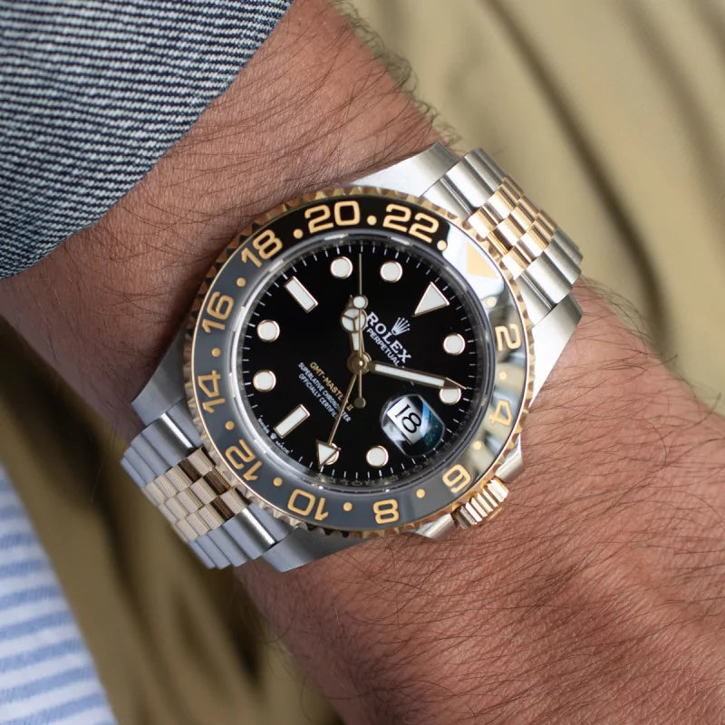 Rolex GMT-Master men's mirror watch, black dial – view 12
