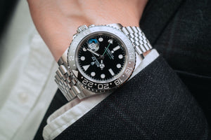 Rolex GMT-Master II men's mirror watch, black dial – view 3