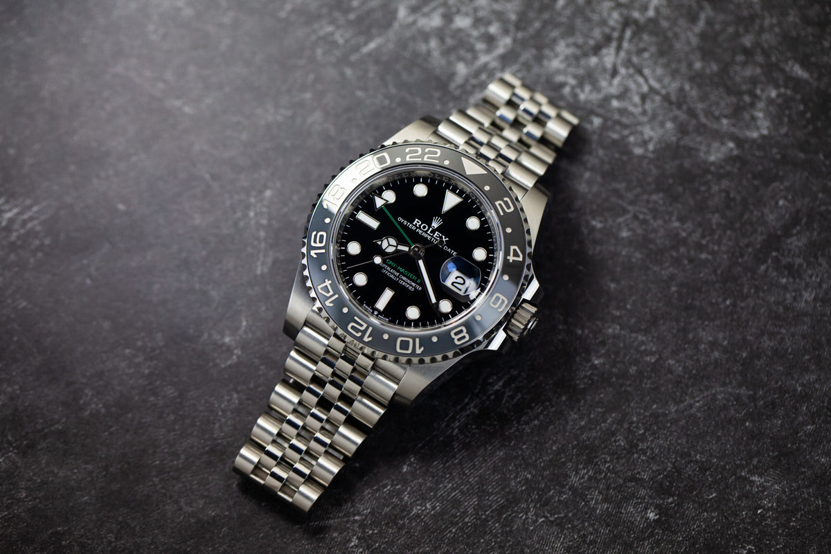 Rolex GMT-Master II men's mirror watch, black dial – view 4