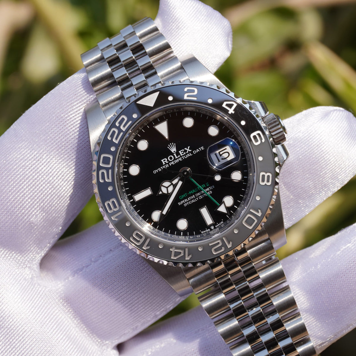 Rolex GMT-Master II men's mirror watch, black dial – view 6