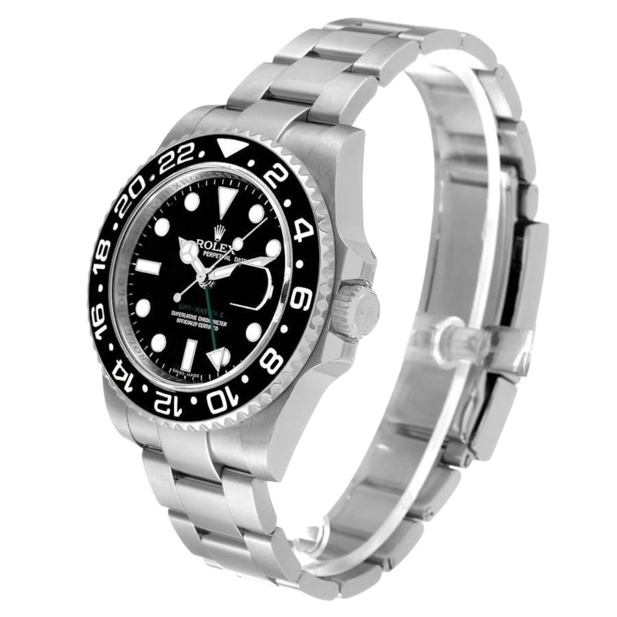 Rolex GMT-Master II men's mirror watch, black dial – view 2