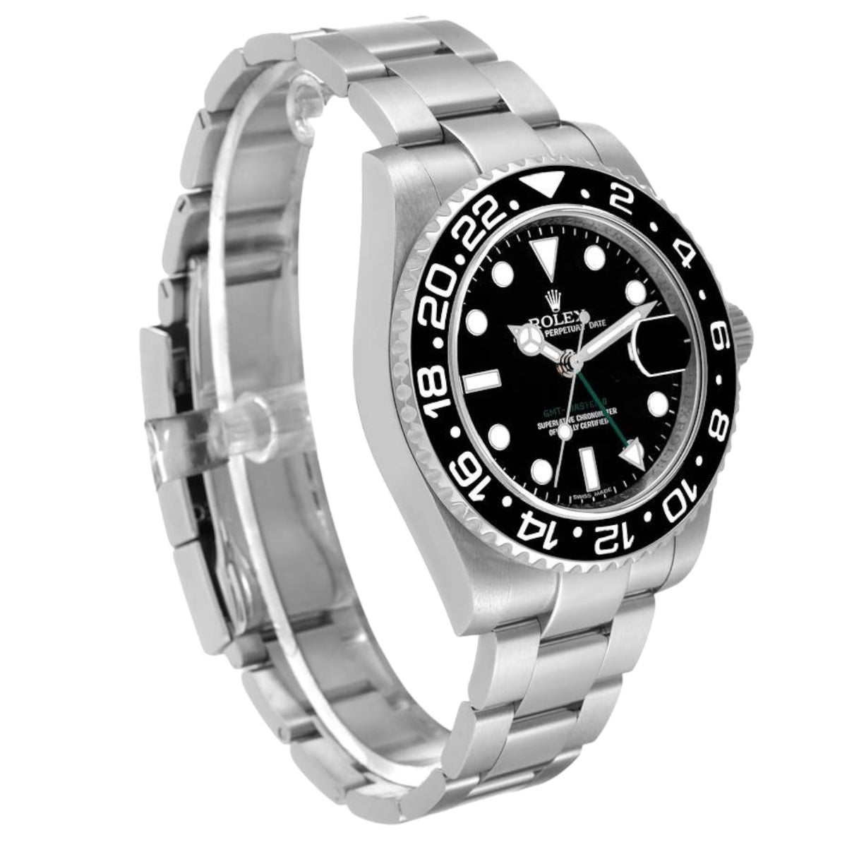 Rolex GMT-Master II men's mirror watch, black dial – view 3