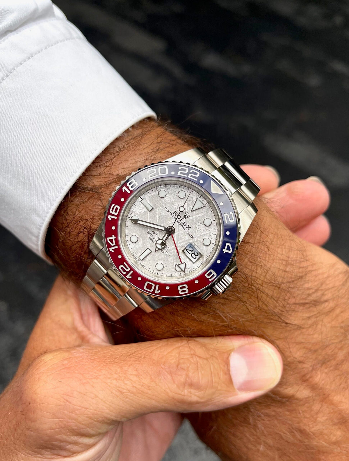 Rolex GMT-Master men's mirror watch, silver dial – view 10