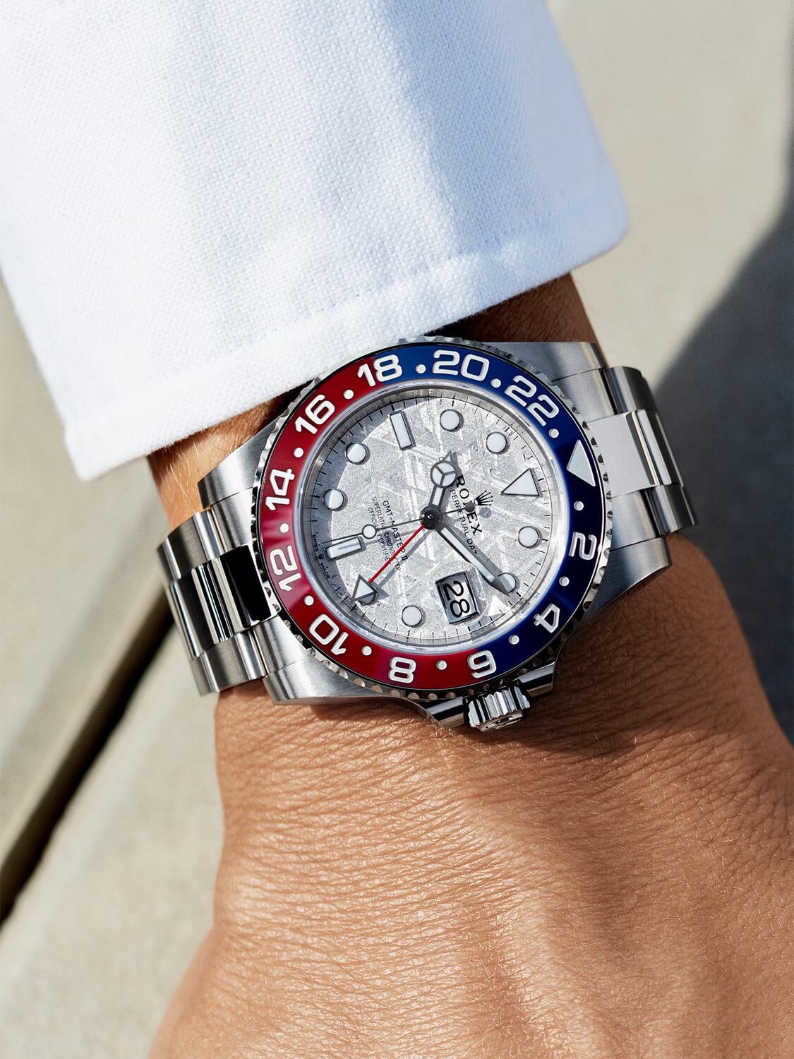 Rolex GMT-Master men's mirror watch, silver dial – view 9