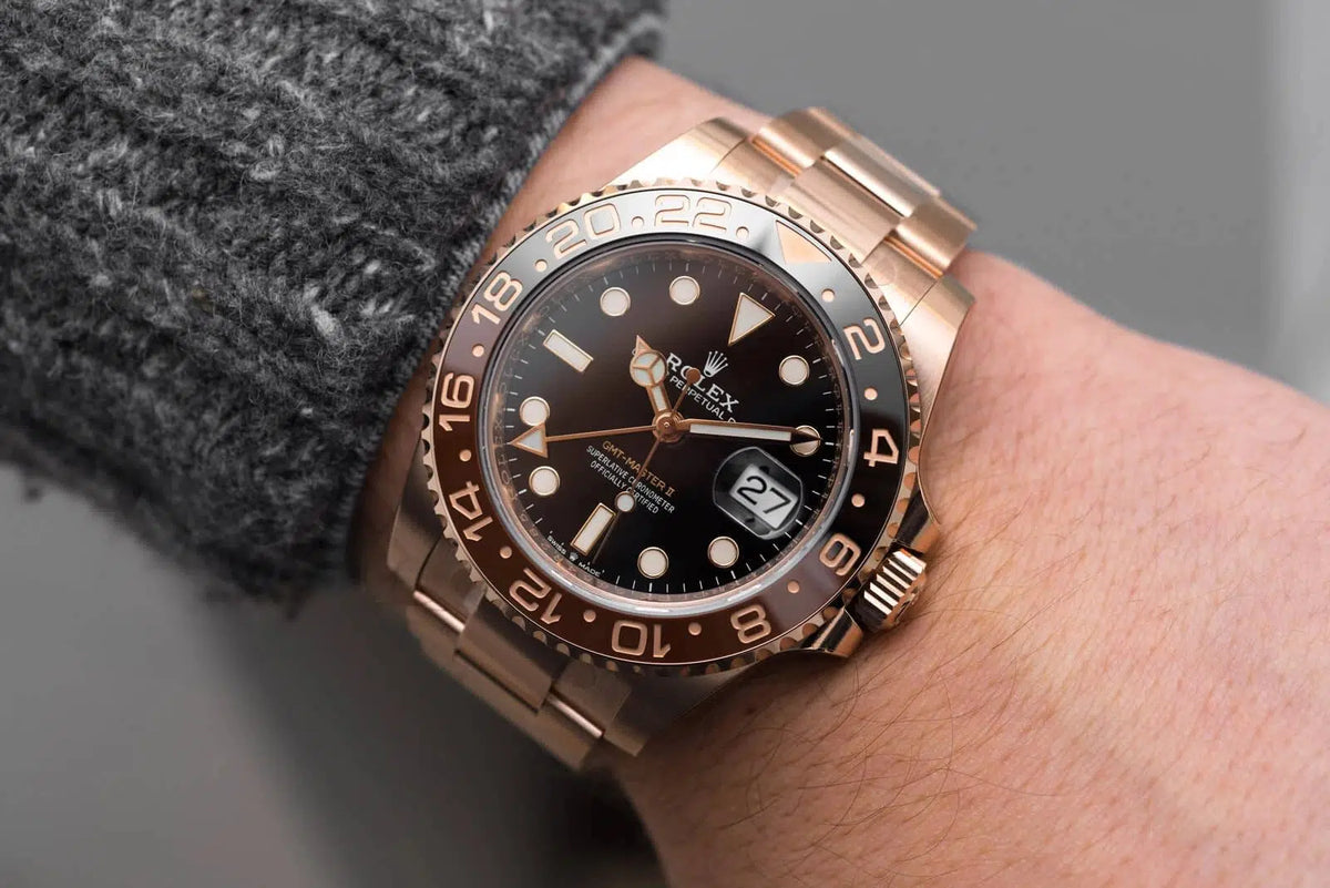 Rolex GMT-Master II men's mirror watch, black dial – view 2