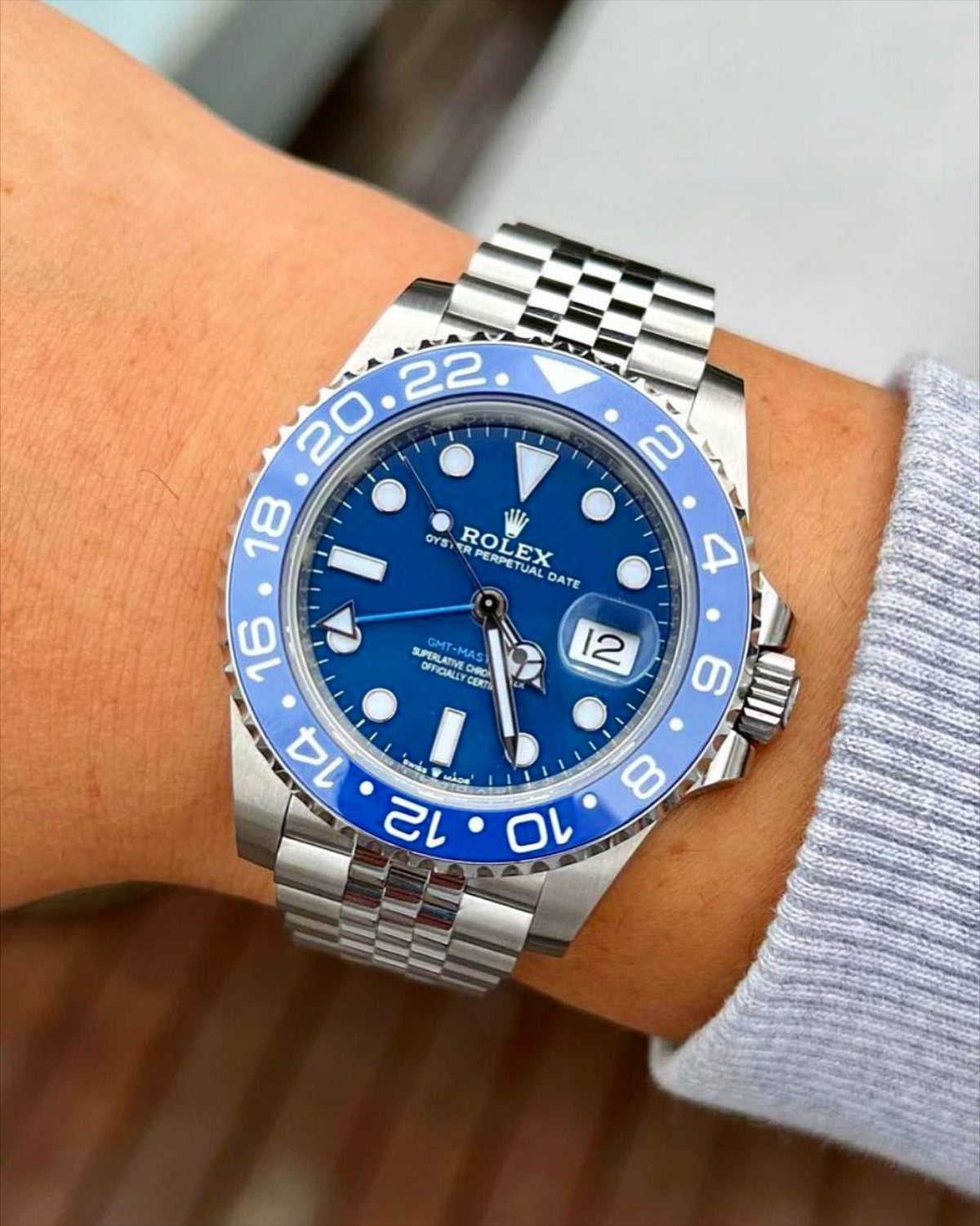 Rolex GMT-Master men's mirror watch, blue dial – view 2