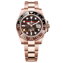 Rolex GMT-Master II 40mm Men's Mirror Automatic Watch – Copper Dial, Brown & Black Bezel & Rose Gold-Tone Stainless Steel Bracelet
