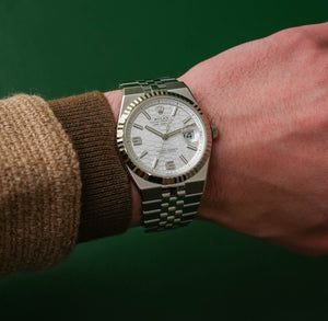 Rolex Land-Dweller men's mirror watch, white dial, silver stainless steel bracelet – view 2