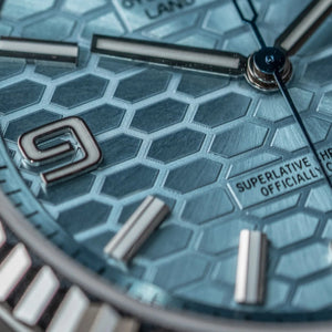 Rolex Land-Dweller men's mirror watch, ice blue dial – view 3