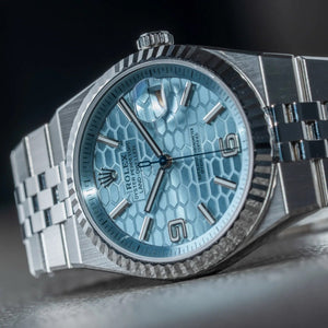 Rolex Land-Dweller men's mirror watch, ice blue dial – view 4