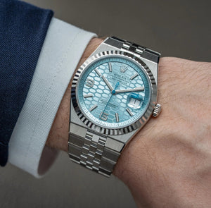 Rolex Land-Dweller men's mirror watch, ice blue dial – view 5