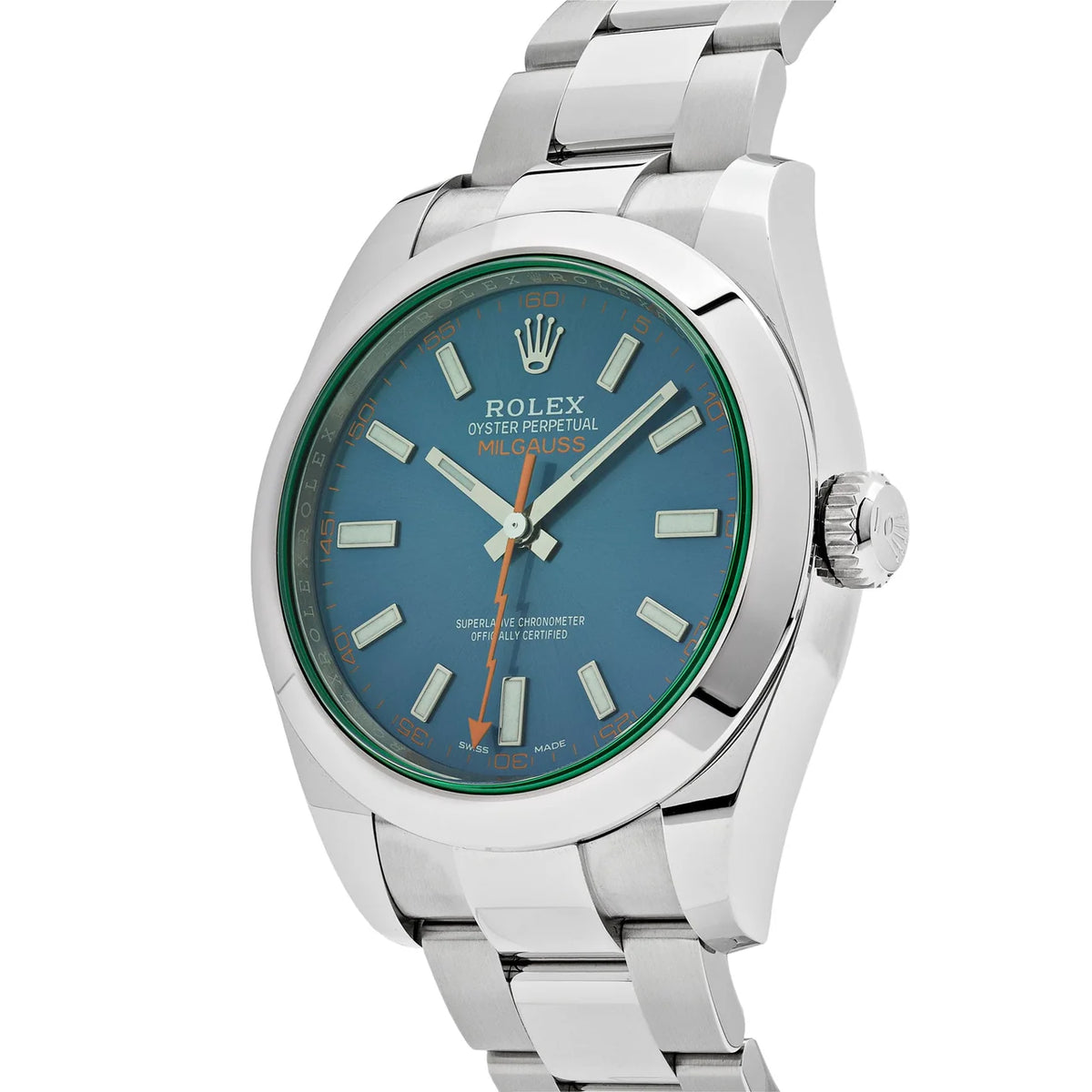 Rolex Milgauss men's mirror watch, blue dial – view 5