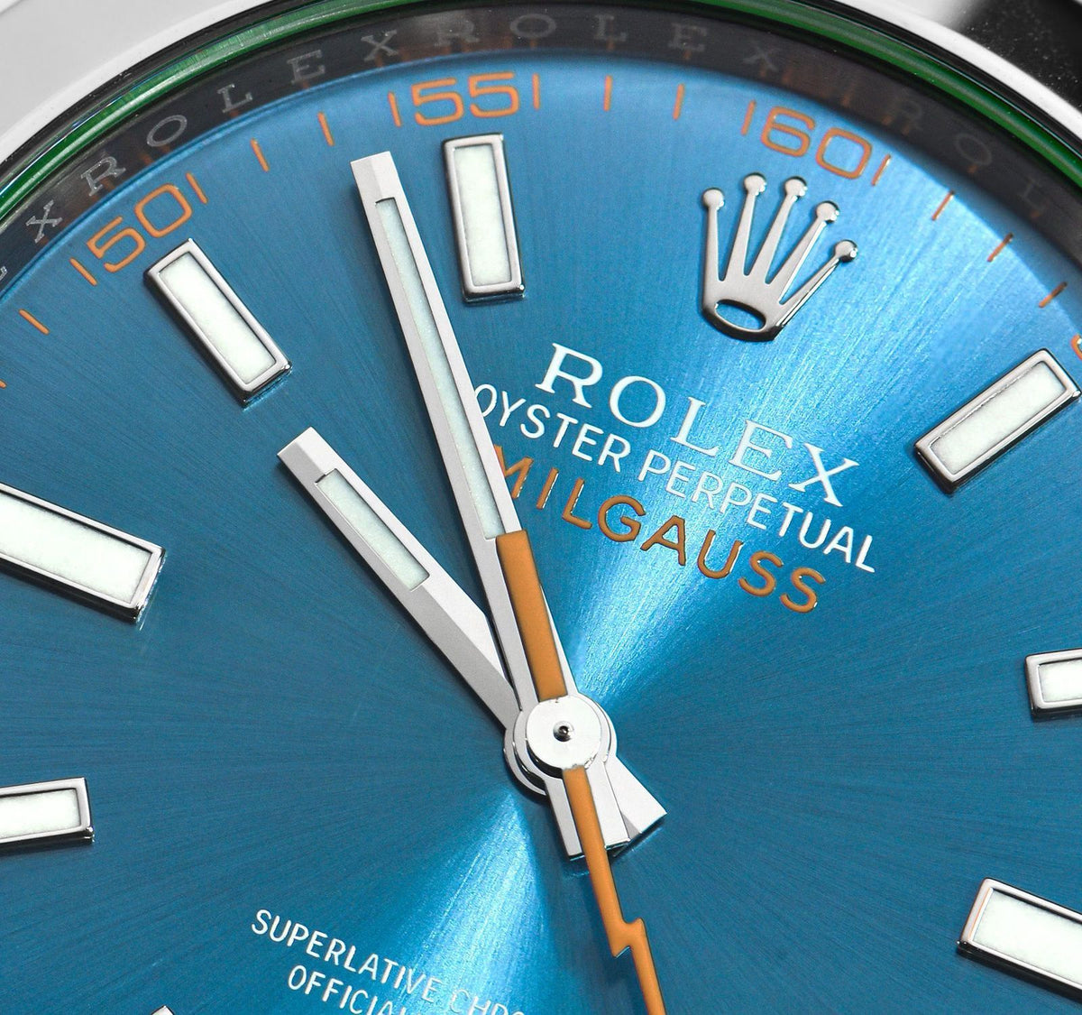 Rolex Milgauss men's mirror watch, blue dial – view 8