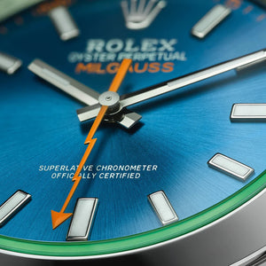 Rolex Milgauss men's mirror watch, blue dial – view 9