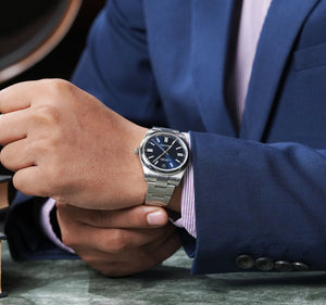 Rolex Oyster Perpetual men's mirror watch, blue dial – view 11