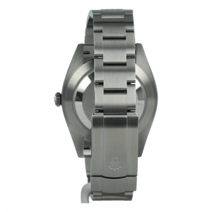 Rolex Oyster Perpetual men's mirror watch, silver dial – view 4