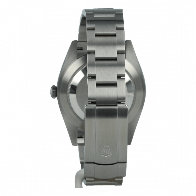 Rolex Oyster Perpetual men's mirror watch, silver dial – view 4