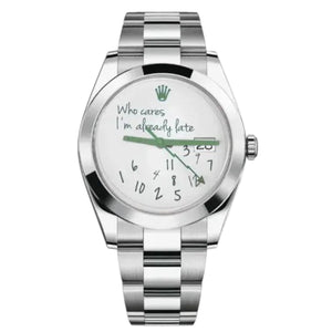 Rolex Oyster Perpetual 40mm Men's Mirror Automatic Watch – White Dial & Silver Stainless Steel Bracelet